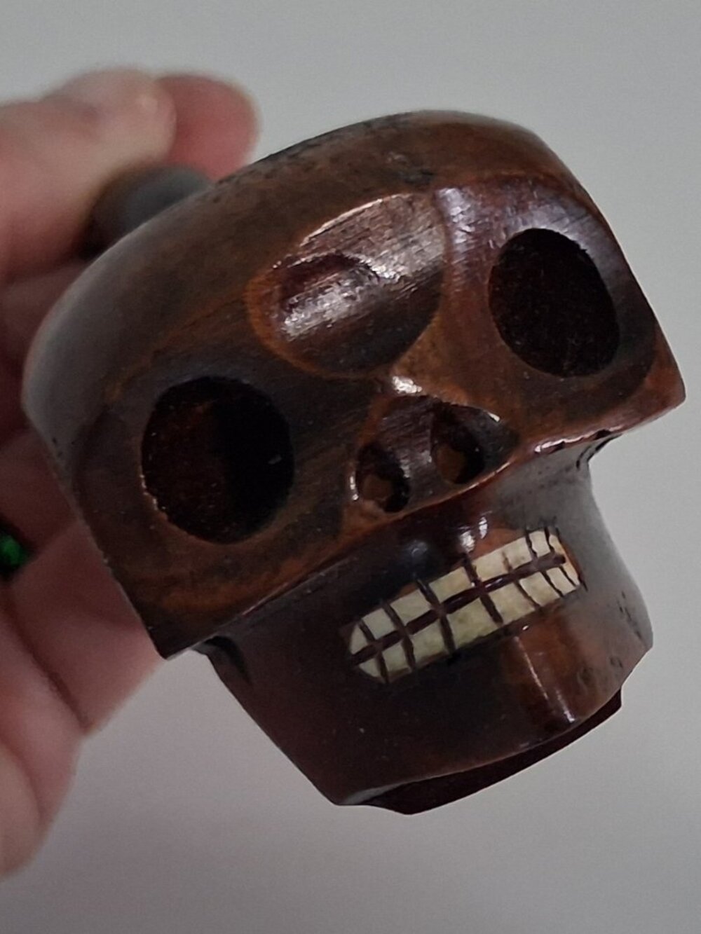 Antique Carved Skull pipe, Estate Sale, Rare